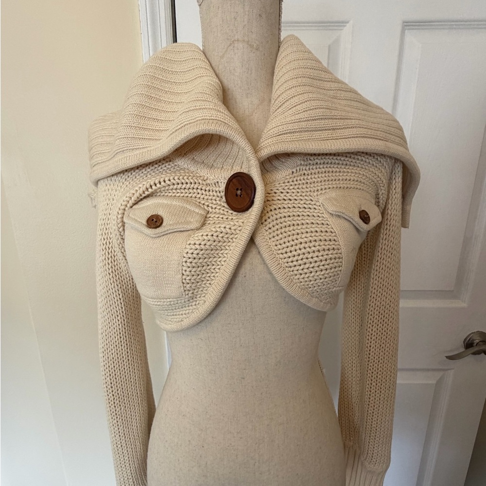 DIESEL CROPPED KNIT SWEATER